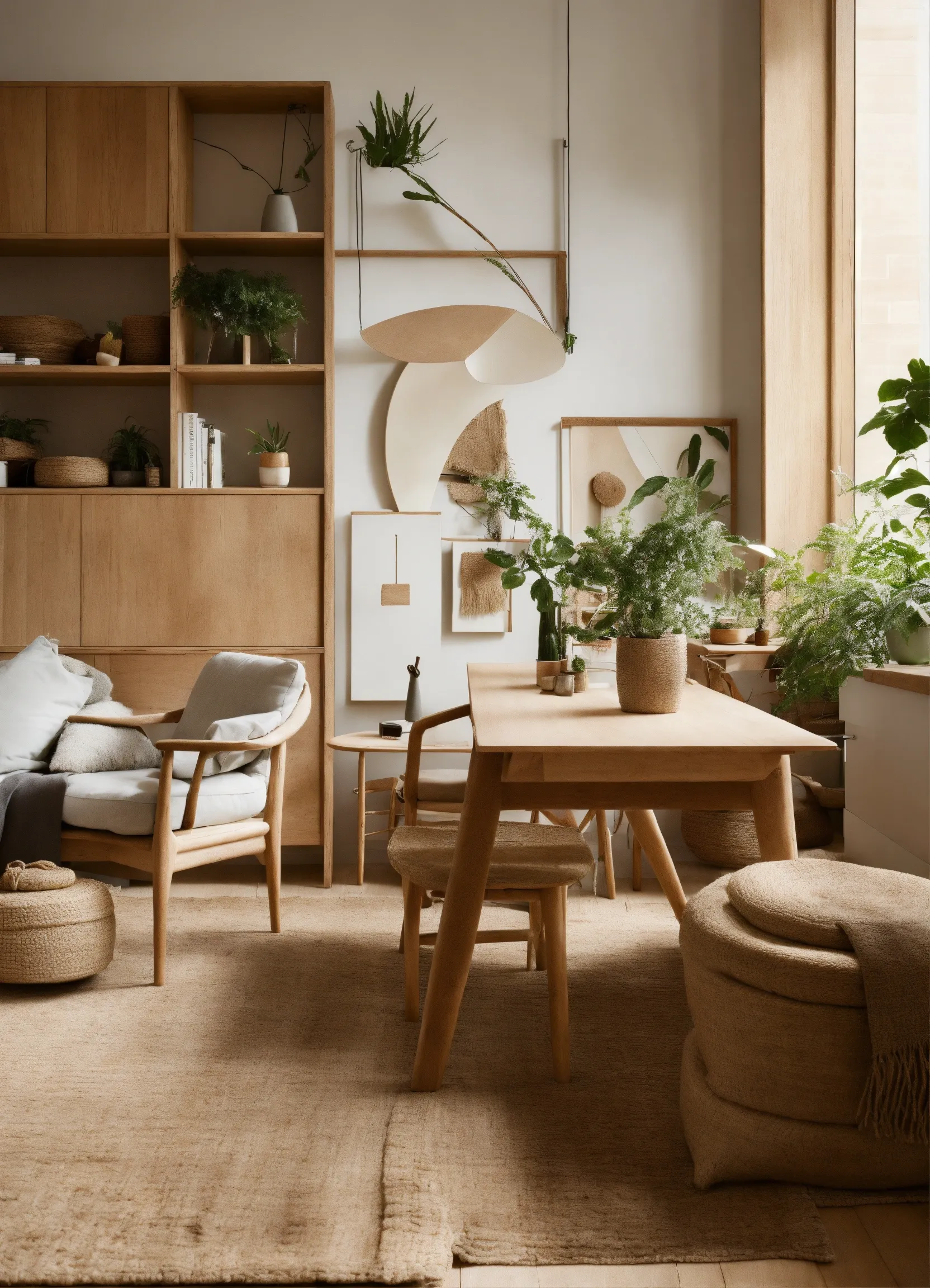 Rustgevende slaapkamer met natuurlijke materialen