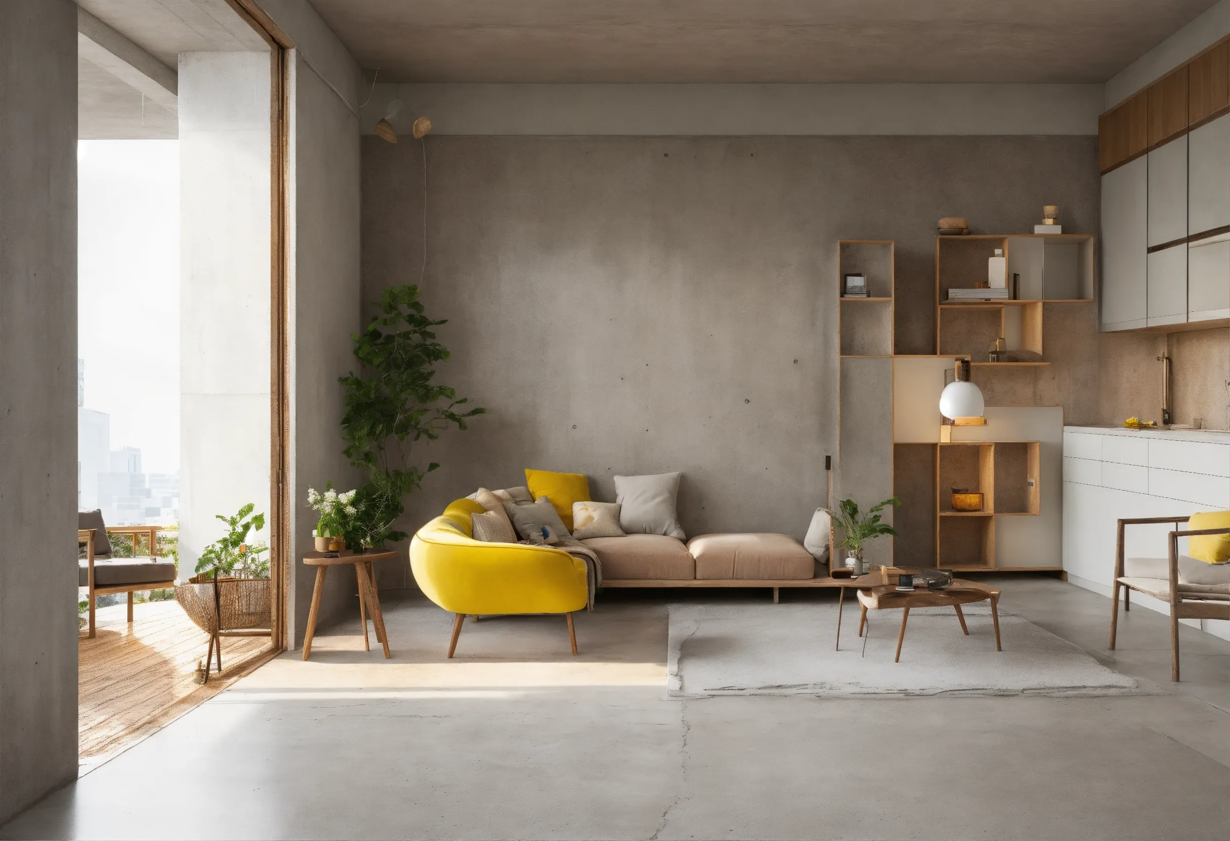 Houten stoel met minimalistisch design